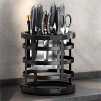 360 Rotation Steel Knife Holder Stand for Knives Food Prep Area Multifunctional Stands for Cutlery Inserted Block Storage