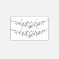 Y2K Spice Girl Love Waist Chain Tattoo Sticker, Long-Lasting Non-Smudging, Personalized High-End Tattoo Sticker 11*18 black