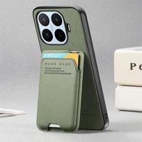 Skirta Xiaomi 17T Pro 5G 2026 prabangus dėklas šarvuotas odinis su kortelių laikikliu dėklas Xiaomi 17T galiniam dangteliui Mi 17T 17 T Pro Funda Xiaomi 17T Pro žalia