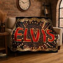 Retro Karalius E-Elvis Presley Minkštas flanelinis pledas, Jaukus pledas lovai, sofai, miegamajam, svetainei, kelionėms, iškyloms vaikas 100x150cm