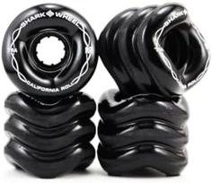 Shark Wheel 60mm 78a Poliuretano Riedlentės Ratukai | Poliruoti | California Roll | 4 vnt. pakuotė gray