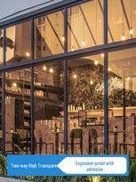 Non-Adhesive Heat Insulation Black Sun Film: Privacy Protection & Light Transmitting Glass Sticker 90cm x 3m