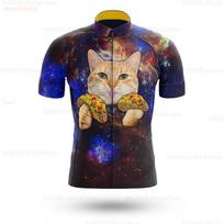 New Cat Pattern Cycling Clothing  Summer Anti-UV Cycling Jersey Set Mountain Bike Sport Breathable Short Sleeve Cycling Sets L beige
