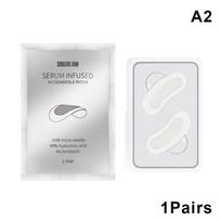 1/3Pairs Microneedle Eye Patches Mask Soluble Hyaluronic Acid Blemish Treatment Sticker 0.25mm Needle Length 2000 Microneedle A2 gray