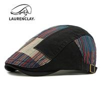 Artistic Retro Patchwork Newsboy Cap: Versatile Flat Beret for Men & Women Adjustable juoda