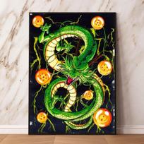 Plakatai ir paveikslas Dragon Ball Carot Shenlong Svetainė Komiksų paveikslas Sienų meno dekoracija 50cm×80cm NoFrame