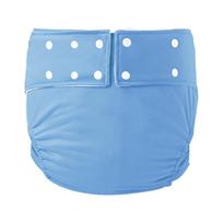 Suaugusiųjų daugkartinio naudojimo vandeniui atsparios inkontinencinės kelnaitės-sauskelnės su apsauga nuo pratekėjimo Size L 40-80kg (Ice Silk Lining) povo mėlyna spalva