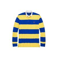 Polo Ralph Lauren SS24 Spalvų Blokų Dryžuoti Siuvinėtu Logotipu Laiski Ilgomis Rankovėmis Polo Marškinėliai Vyriški viršutiniai drabužiai Chromo Geltonumo MNPOKNI16823545-700 M yellow