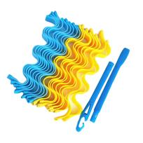 Spiralinių Garbanų Formavimo Rinkinys Pasidaryk Pats Plastikinis Plaukų Spiralinis Garbanų Formavimo Ritinėlis Moterims Merginoms Ypač Ilgas yellow