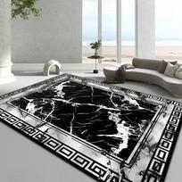 Juodo Balto Marmuro Kilimas Svetainei Šviesios Prabangos Dekoras Neslystantys Kilimai Miegamojo Svetainės Sofos Kavos Stalo Grindų Kilimėlis 60*90cm gray