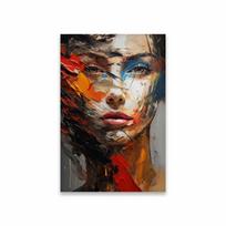 Abstraktus moters portretas ant drobės Sienos meno plakatas Stilingas moters veido meno spaudinys Modernus juodai baltas su rožiniais spaudiniais Miegamojo dekoras 60x90cm No Frame