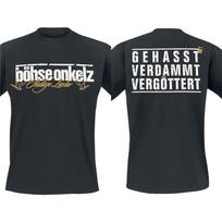 Vokiečių roko grupė Böhse Onkelz Hier Sind Die Onkelz Pasaulinės ekskursijos marškinėliai Street Hip Hop Oversized Y2k Laisvalaikio medvilniniai vyriški moteriški marškinėliai Drabužiai XL gray