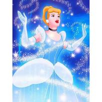 5D Diamond Painting Disney Princesses Full Diamond Embroidery Cartoon DIY Rhinestone Pictures Cross Stitch Kits Crafts Home Decor Round 20x30cm blue