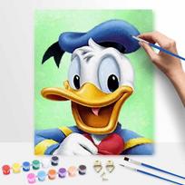 Disney Donald Duck oil paint by numbers painting kit handmade diy home decor gifts wall art canvas picture cartoon character mural 30x40cm blue