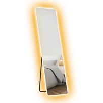 Viso ūgio veidrodis su LED apšvietimu 150x40 cm su 3 spalvų apšvietimo atminties funkcija Skaidrus 40 x 3 x 150 cm