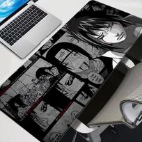 Stalo kilimėlis Juoda ir balta pelės padėkliukas Anime N-naruto pelės padėkliukas PC priedai Žaidėjo klaviatūros padėkliukas Sasuke Uchiha Žaidimų prailginti kilimėliai 30x80cm