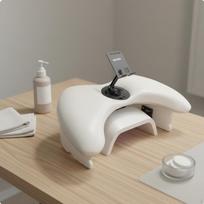 Drugelio sparno manikiūro pagalvėlė Pakeltas dizainas Sulankstoma nagų lempa Rankos atrama Neslystanti bazė Rankos Beige W Phone Holder
