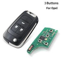 For Opel Vauxhall Adam Insignia Karl Mokka Zafira C Astra J Cascade Corsa E 315/433MHz ID46 2/3/4/5 Buttons Car Remote Key HU100 3BTN For Opel black