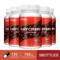 Pslalae - 750 mg Tart Cherry 10:1 Extract Dietary Supplement - Kidney and Joint Health 120*5