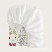 Soft Cotton Muslin Fitted Crib Sheet Baby Bed - Breathable Double-Layer Pure Color Cover 32x16x4 Inch 81cm x 40cm x 10cm