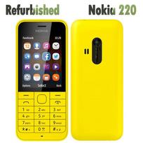 Atnaujintas originalus Nokia 220 (2014 m) Dvi SIM korteles palaikantis mobilusis telefonas su 2 SIM kortelėmis Simple Set raudona