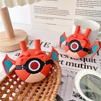 Pokemon Charmander kamuoliuko dėklas Airpods Pro 2, smūgiams atsparus apsauginis silikoninis ausinių dangtelis Airpods 1/2/3 dėklui Funda for airpods 3 2021 red