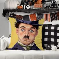 Mimas C-Charlie C-Chaplin Pagalvės užvalkalas Biuro pagalvės Tinka sofai, automobiliui, miegamajam Dekoratyvinis pagalvės užvalkalas 12x12Inch