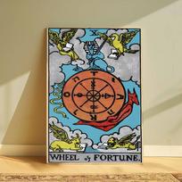 Vintažinis Tarot kortų meno plakatas HD namų dekoras Lipni sienelė Vandeniui atsparus Namų svetainė Baras Estetinis dekoras 15X20cmNoframe