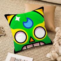 B-Brawl Anime S-Stars Pillow Case Anti-dustmite Pillowcase Invisible Zipper Silky Short Plush Sofa Cushion Cover 16x16Inch