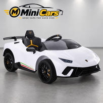 Lamborghini Huracán — baltas | Vaikiškas elektromobilis · Sandėlio išpardavimas