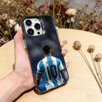 F-Futbolas Lionelis Messi-10 Telefono dėklas iPhone 17,16,15,14,13,12,11 Plus,Pro Max,XS,Spalvotas sidabru dengtas vidinis dangtelis iPhone16Se4