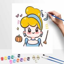 Disney Cinderella Painting Kit Home Decor Craft Perfect Gift Idea For Her Magic Story 40x50cm