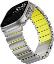 Titano apyrankė Apple Watch Ultra 3 2 Juosta 49mm Series 11 10 46mm Magnetinė apyrankė Iwatch 9 8 7 6 5 4 SE 3 44mm 45mm 44mm 45mm 46mm 49mm&L(175mm) titano geltona spalva