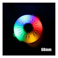 4 vnt. LED apšviesti riedučių ratukai 90A 80mm 76mm 72mm 68mm, šviečiantys ratukai, riedučių batai blue