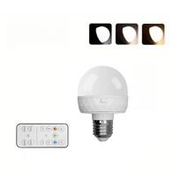 Įkraunamas E27 LED lemputė su nuotolinio valdymo pultu, 15 RGB spalvų ir 3 spalvų temperatūrų, reguliuojamo ryškumo, avarinė atsarginė lempa namų kasdieniam naudojimui 3 Color-5W-5000mAh,26-28H