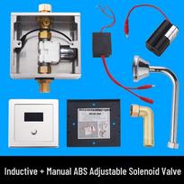 Paslėptas automatinis pisuarų jutiklis su nuleidimo vožtuvu ir 6V solenoidiniu transformatoriumi