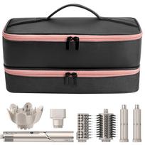 Travel Carrying Case for Shark Flexstyle Hair Dryer Double-Layer Blow Dryer Bag for Shark Flexfusion Hair Accessory Storage Bag black