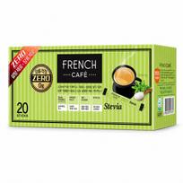 NAMYANG Prancūziškos kavinės Stevijos kavos mišinys 20 / 100 maišelių (Originalas / Be kofeino) Stevia – 20 Sticks black