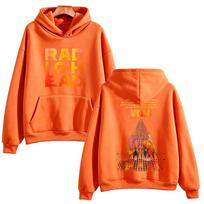 Radiohead Tour 2027 Hoodie Men Women Vintage Rock Band Pullover Hooded Sweatshirt Long Sleeve Oversized Streetwear Casual Hoody XS oranžinė