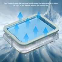 Rolled Ice Cream Maker Stainless Steel Instant Cold Pan Plate Homemade DIY Serve with 2 Spatula for Ice Cream Slushies Yogurt blue