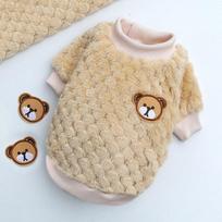 Coat Yorkies Chihuahua Shih Tzu Pug Clothes for Small Plush Puppy Cat Outfits Bear Embroidery Pet Dog Vest Dogs Winter Warm Dog XS 0.5-1.5kg