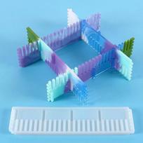 Adjustable Frame Bracket Silicone Epoxy Resin Mold DIY Drawer Divider Storage Shelves Craft Making Tools Home Decoration blue