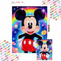 Disney Diamonds Full Diamond Mickey Mouse Art Painting Kit Diamond Painting Home Decor Round 20x30cm black