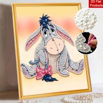 Disney 5D DIY Pearl Painting Kit Eeyore, Home Bedroom Wall Decor Crafts Handmade Gift 30x40 gray
