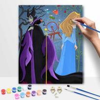 Disney Sleeping Beauty Maleficent Paint By Numbers Hand Painting Kit. Wall Art Home Decor Gift 20x30cm black