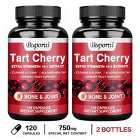 Buporai Tart Cherry Extract 750mg Capsules 120 Count — Antioxidant Support, Daily Wellness 120*2