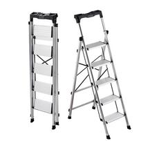VEVOR 5 laiptelių kopėčios, sulankstomas pakojis su plačiu neslystančiu pedalų ir patogia rankena, 150 kg talpos nešiojamos aliuminio pakopėlės 48 x 83.5 x 149 cm