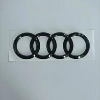AUDI RS6 4 Žiedų logotipas ABS Juodas Automobilio Variklio Dangčio Priekinės Grotelės Emblema Galinės Bagažinės Ženklelis RS5 Lipdukas AUDI Sporto Emblema RS6 2016-2020