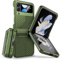 Skirta Samsung Galaxy Z Flip 4 5g dėklas Skirta Samsung Z Flip 4 vyrio dėklas Atsparus smūgiams pusiau automatinis vyrio apsauginis dangtelis Case žalia