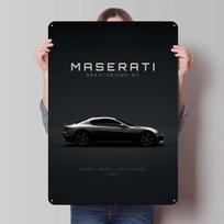 Maserati skardinis ženklas Automobilių plakatas Dekoracija namams Retro metalinis ženklas Plokštelė garažo sienai Meno dekoracija Kambariui 15.7x11.8In(40x30cm)